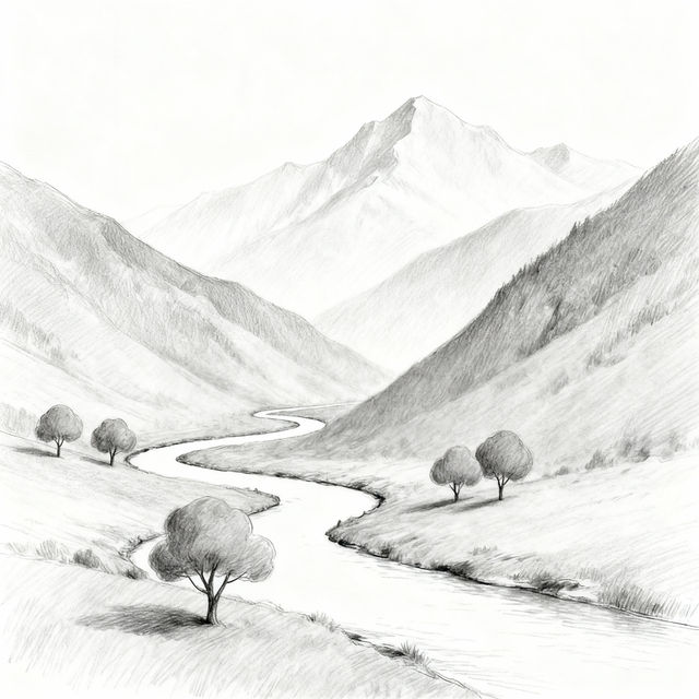 Easy Landscape Drawings gallery