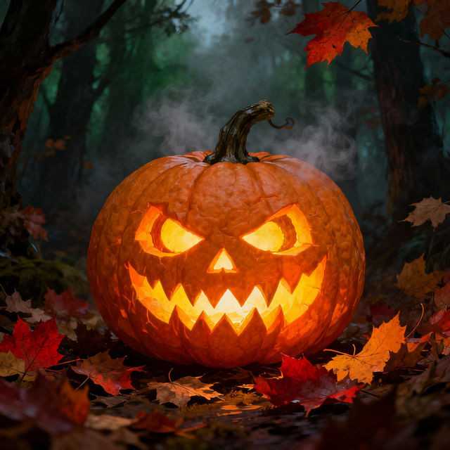 Scary Jack O Lantern Drawings - Made With AI gallery