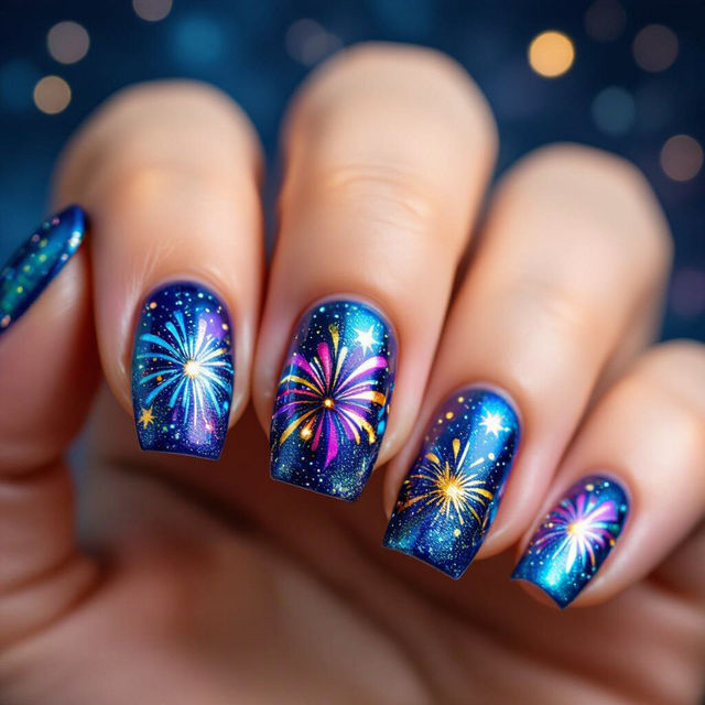 Firework Nail Art gallery
