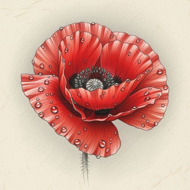 Explore Stunning Poppy Drawings Created with AI gallery