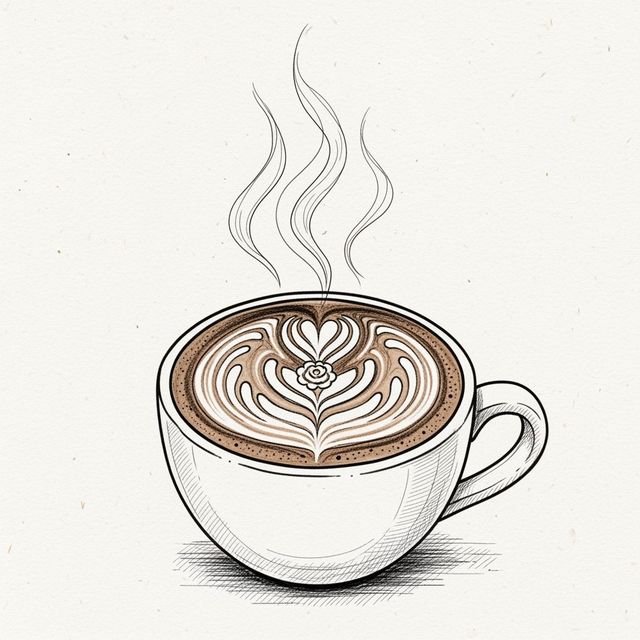 AI Coffee Cup Drawings Gallery gallery