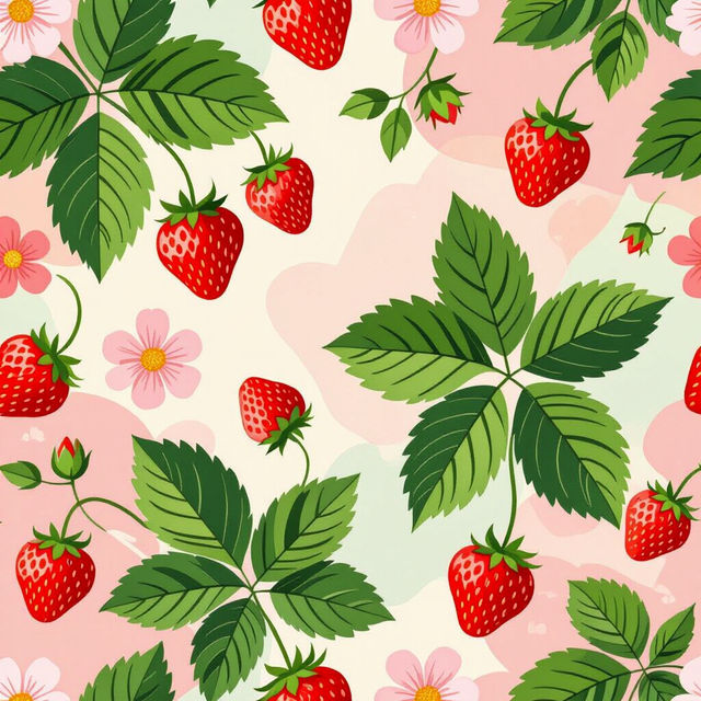 Strawberry Wallpaper Aesthetic - AI Generated gallery