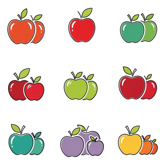 Browse AI-Generated Apple Clip Art gallery