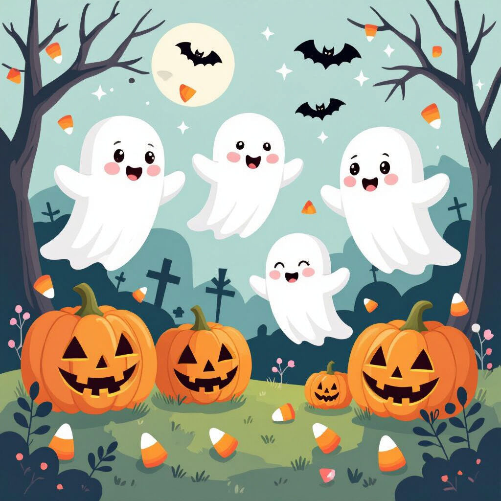 Cute Halloween Wallpaper Aesthetic - AI Generated