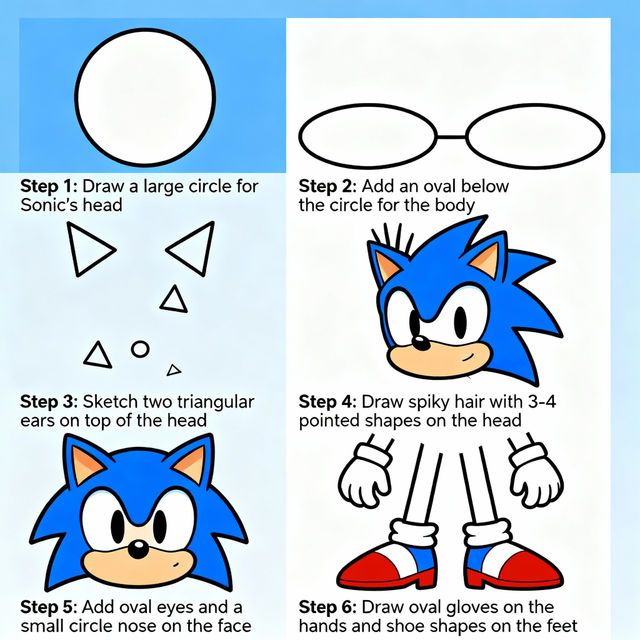 Easy Sonic Drawings gallery