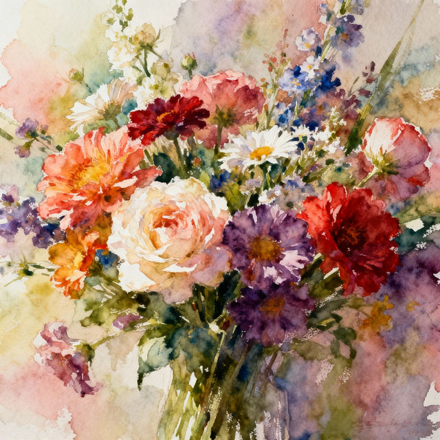 Flower Drawing Images With Colour gallery