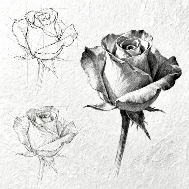 Pencil Step By Step Drawing Roses gallery
