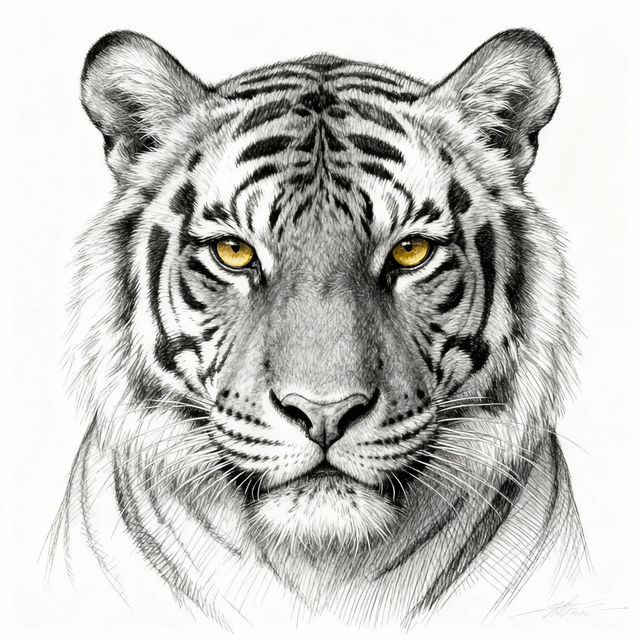 Tiger Sketch Art - AI Generated gallery
