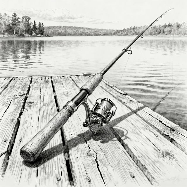 Fishing Pole Drawings gallery