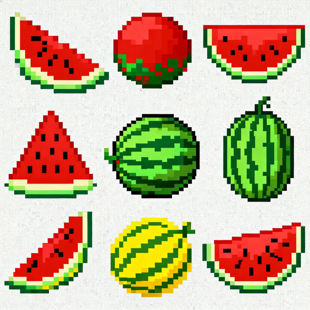 Pixel Art Watermelon gallery