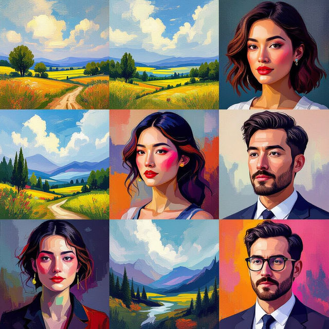 Types Of Art Painting With AI gallery