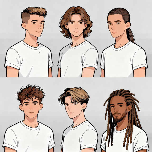 Male Hairstyles Drawing gallery