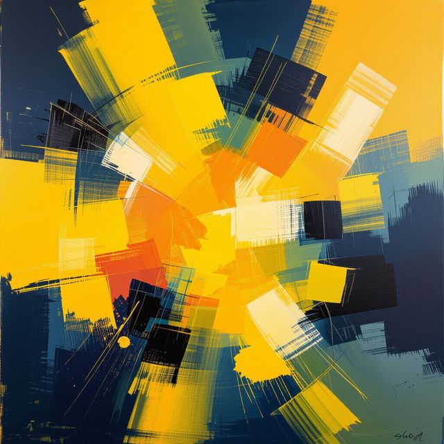 Yellow Abstract Art gallery