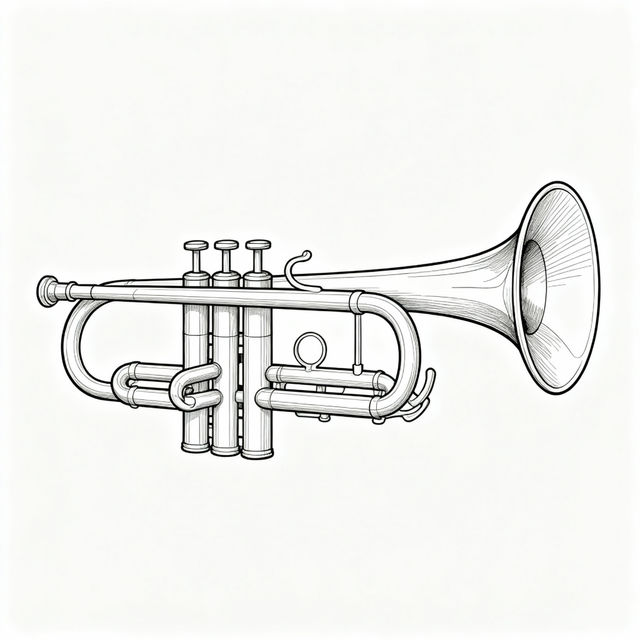 Easy Trumpet Drawing gallery