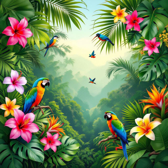 Tropical Peel and Stick Wallpaper gallery