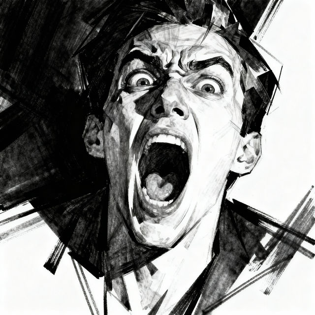 Screaming Face Drawings - AI Generated Art gallery