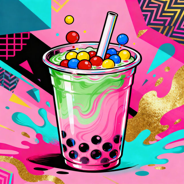 Bubble Tea Drawings - AI Generated gallery