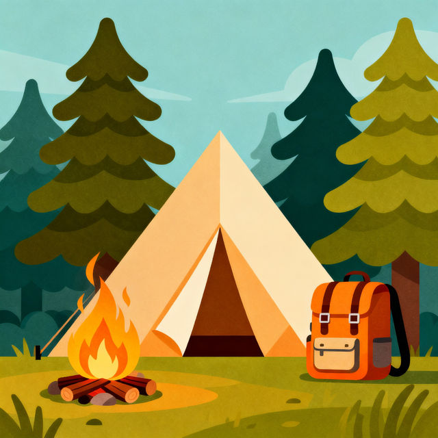Camping Clip Art - Made With AI gallery