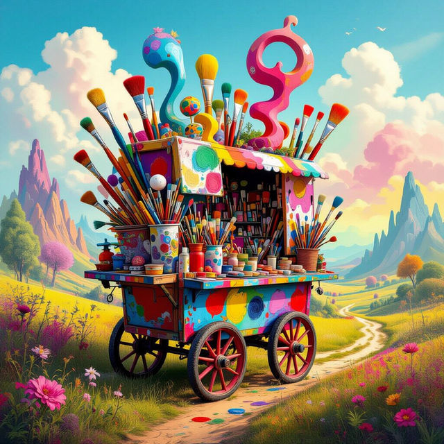 Rolling Art Cart Art gallery