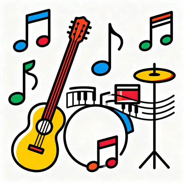 Easy Music Drawings - Made With AI gallery