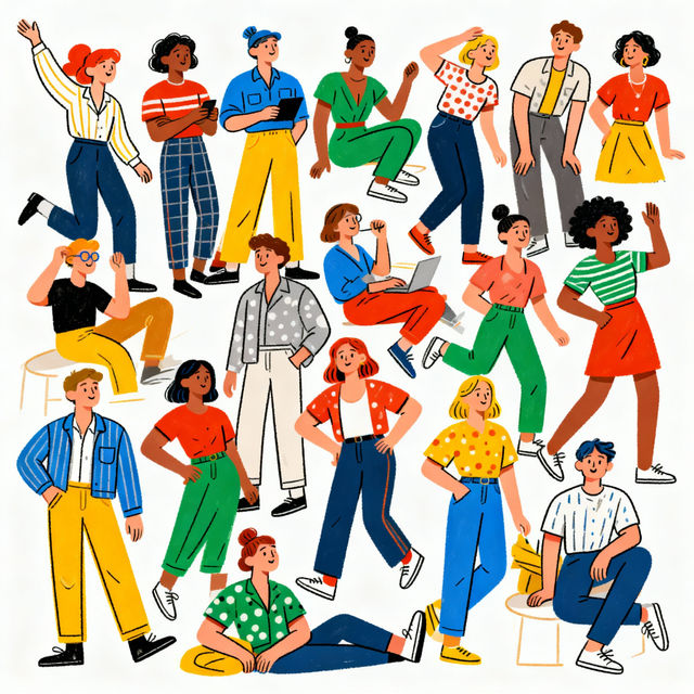 Design Drawing Of People With AI gallery