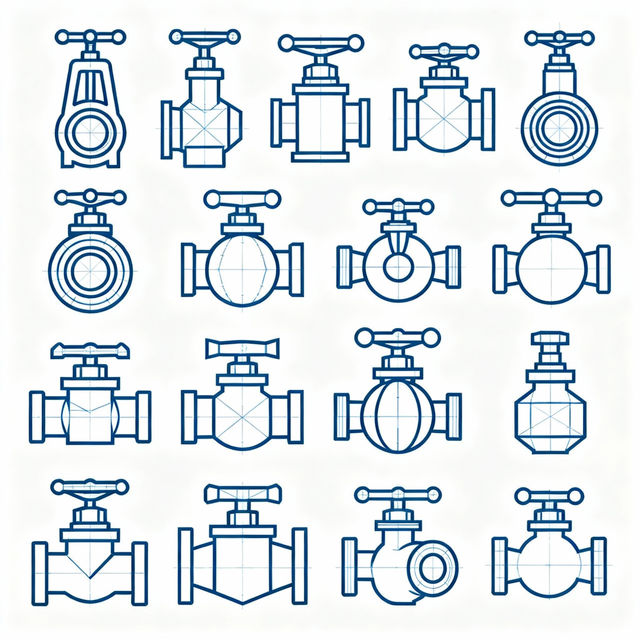 Valve Drawing Symbols - AI Generated gallery