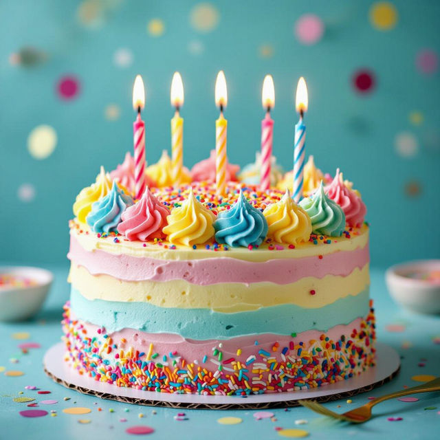Birthday Cake Images - Made With AI gallery