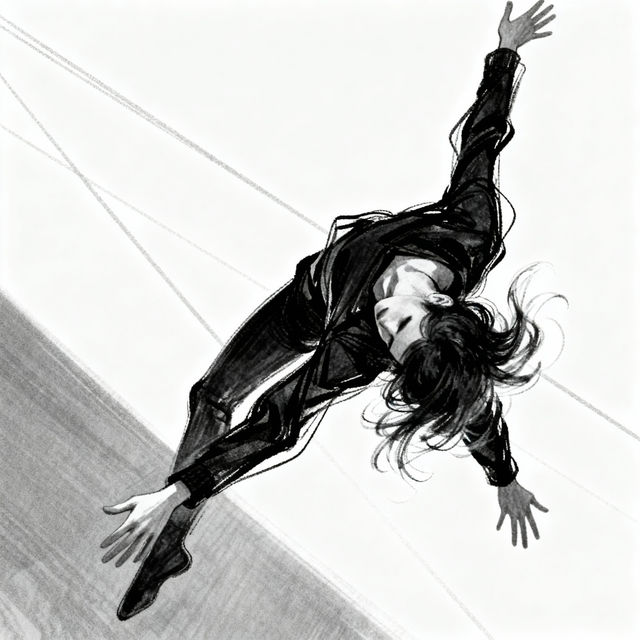 Person Falling Drawings - AI Generated Art gallery