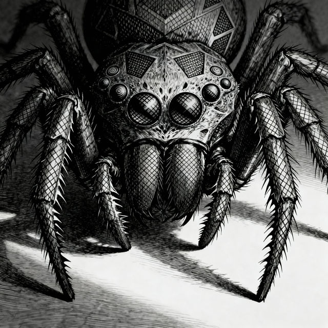 Spider Face Drawings gallery