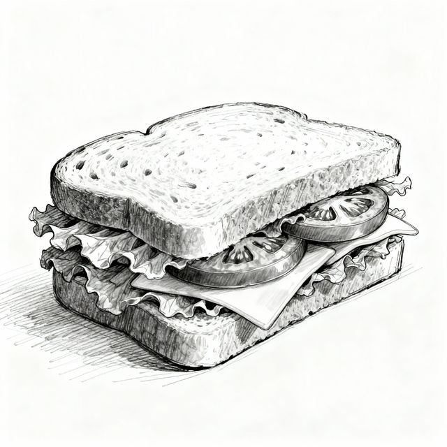 Easy Sandwich Drawings gallery