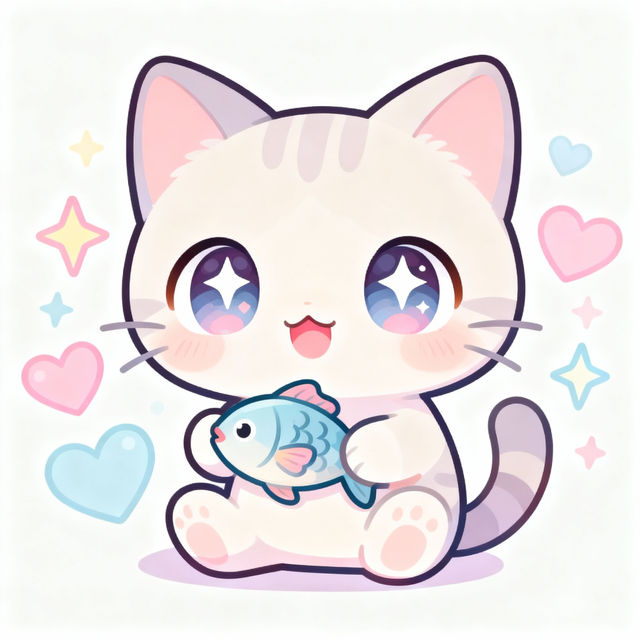 Cute Kawaii Cat Drawings gallery