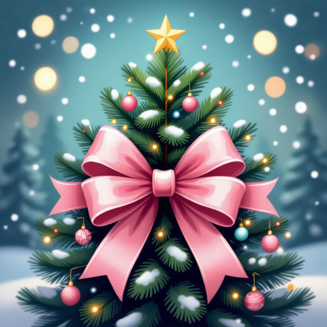 Pink Bow Christmas Wallpaper gallery