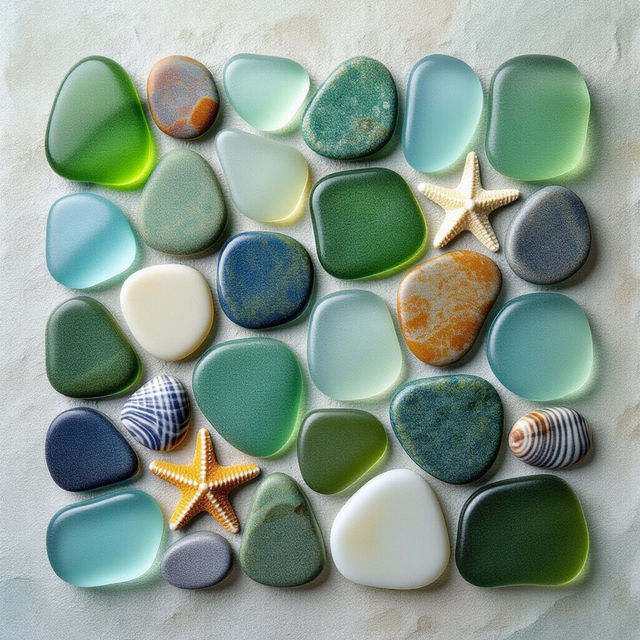 Sea Glass Wall Art - AI Generated gallery