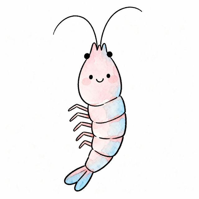 Easy Shrimp Drawing gallery