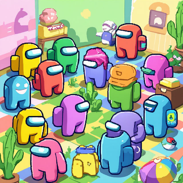 Among Us Text Art gallery