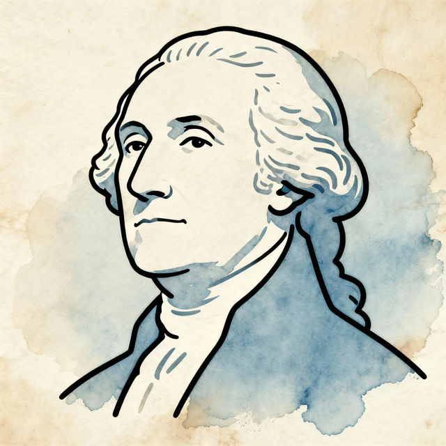Easy Drawing of George Washington gallery