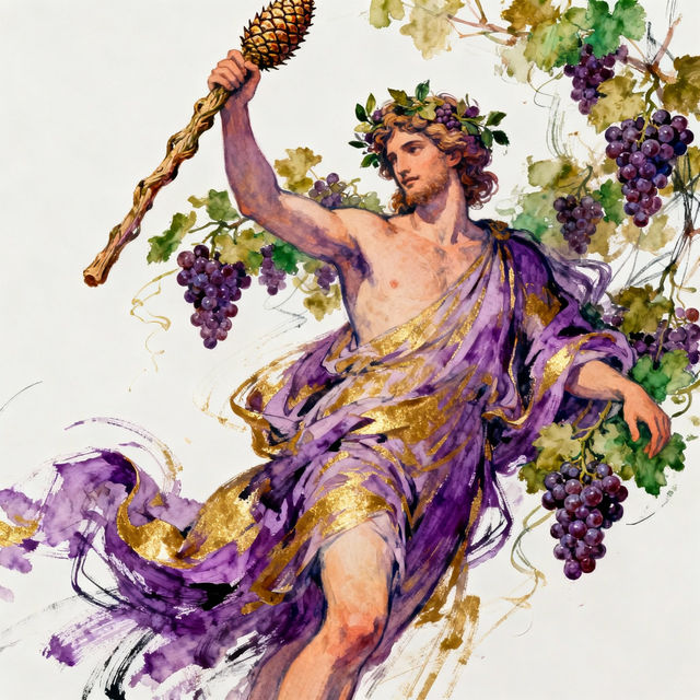 Dionysus Drawings - AI Art gallery
