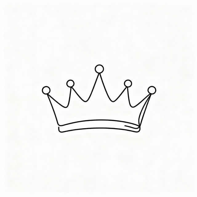 Crown Simple Drawing - AI Art gallery