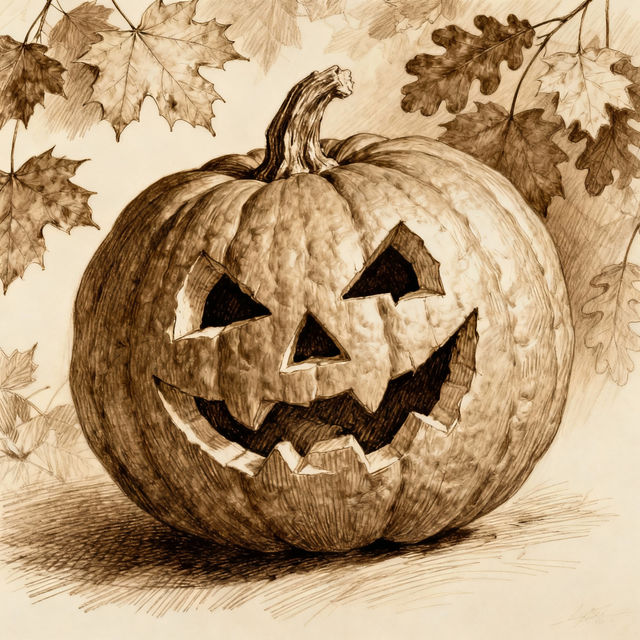 Sketch Pumpkin Drawings - Made With AI gallery