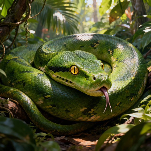 Green Anaconda Drawing gallery