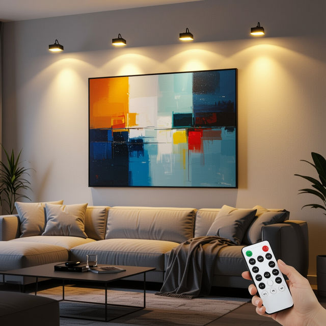 Battery Operated Art Light With Remote gallery