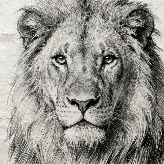 Lion Head Drawings - Made With AI gallery