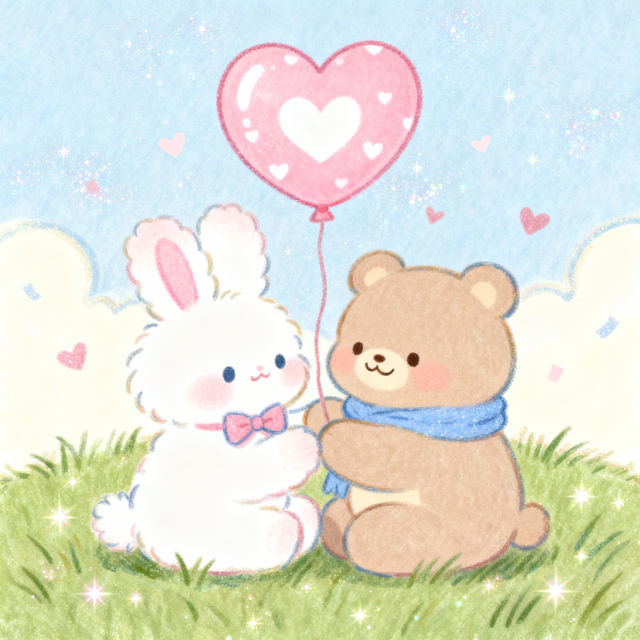 Cute Valentine's Drawings - AI Generated gallery