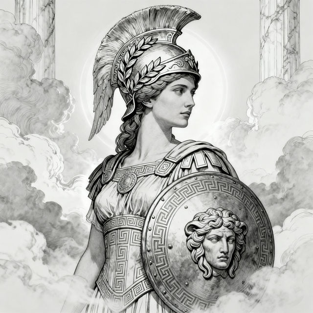 Athena Goddess Drawings - AI Generated gallery