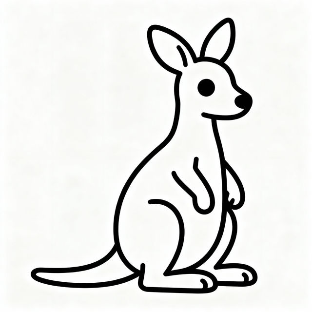Kangaroo Easy Drawing gallery