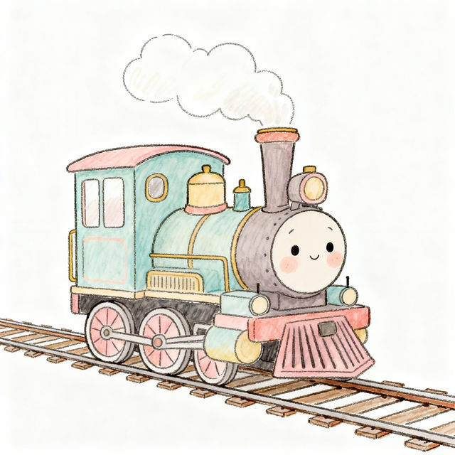 Simple Train Drawings - Made With AI gallery