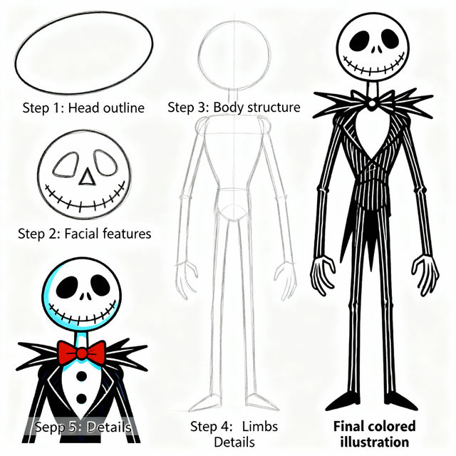 Easy Jack Skellington Drawings gallery