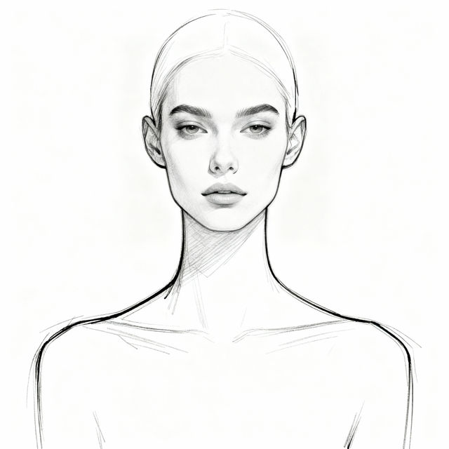 Blank Fashion Model Sketch gallery