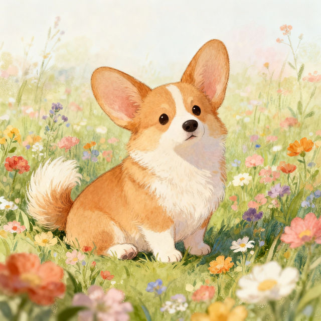 Cute Corgi Drawings gallery