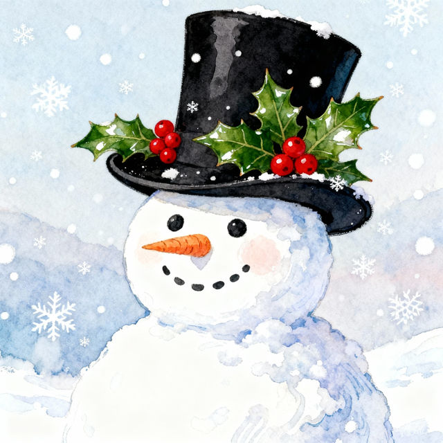Snowman Hat Drawings gallery
